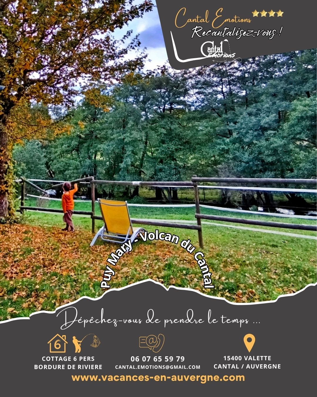 vacances de fin d'été et de début automne dans le Cantal avec Cantal Emotions
