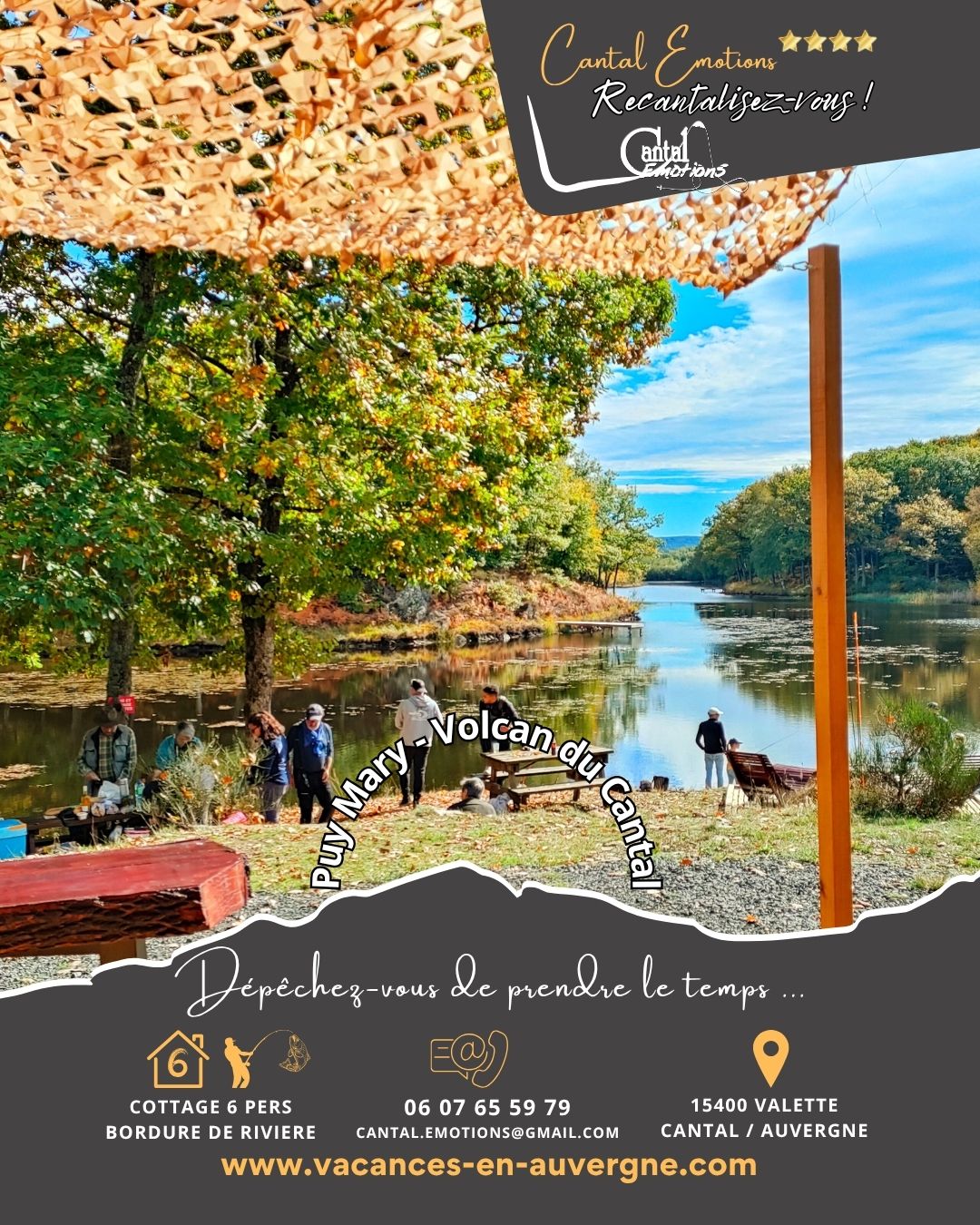 pêche en automne dans le Cantal chez Truite Area