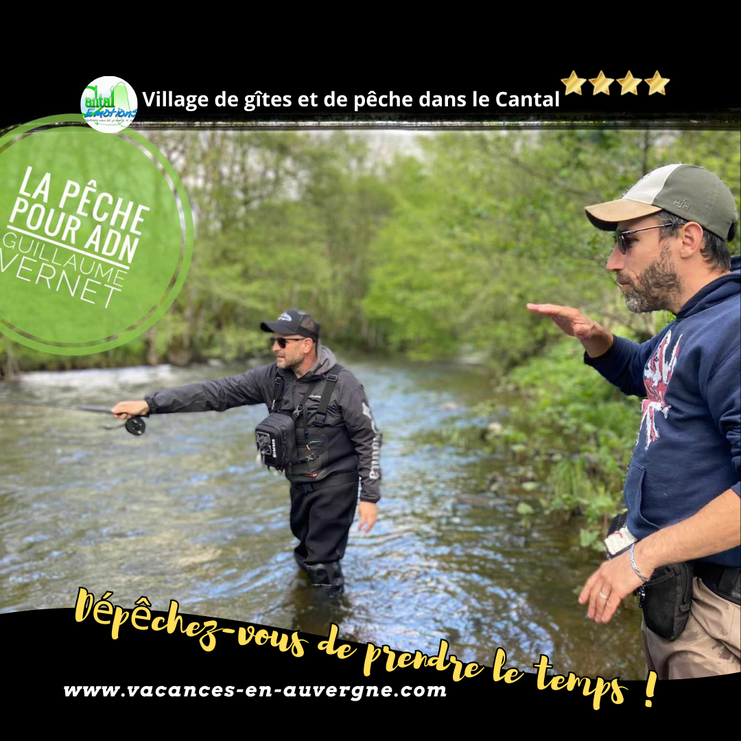 profiter d'un guidage pêche au coeur d'une nature préservée en Auvergne avec Guillaume Vernet